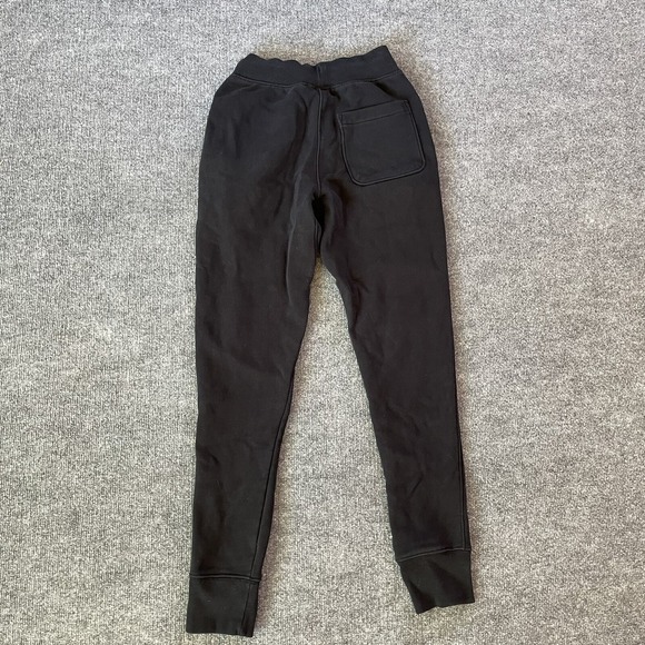 Champion Sweatpants Mens Small Reverse Weave Joggers Black Spellout Logo P1 - Picture 2 of 11